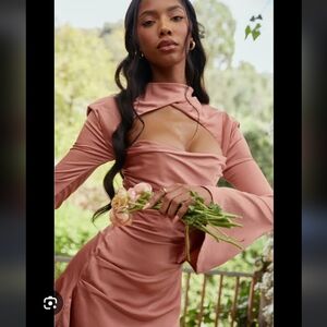 Toira rose draped mini corset dress